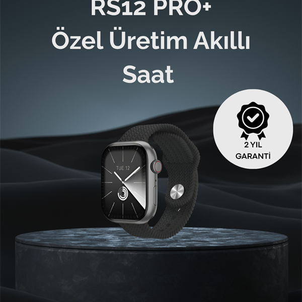 RS12 PRO+ 2025 Serisi Uzun Şarj Süreli Garantili Full Ekranlı Özel Üretim Akıllı Saat – 2GB Hafıza, AMOLED, GPS, Sesli Arama