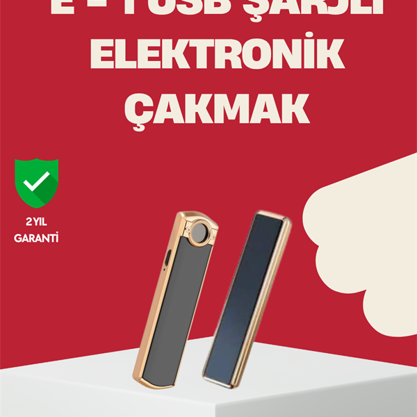 Rüzgar Geçirmez Elektronik Çakmak – Modern Tasarım, Metal Gövde