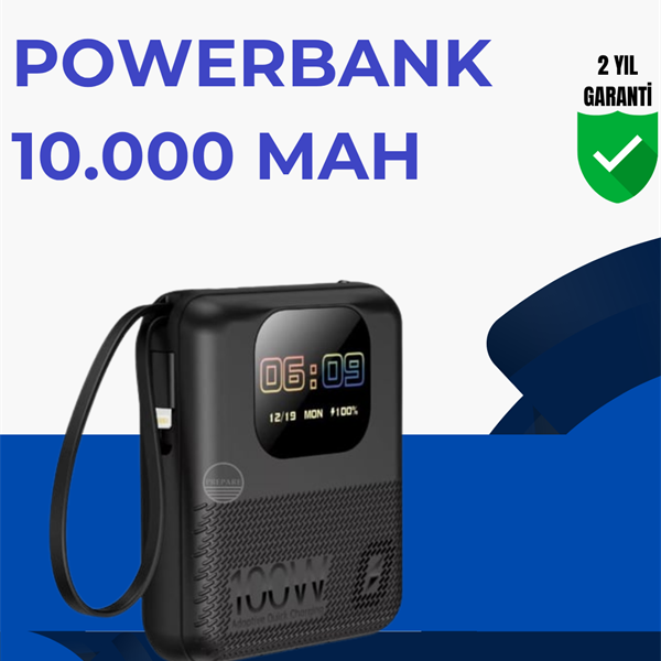 Şarj Cihazı, Saat ve Hoparlör Özellikli Akıllı Cihaz 10.000 mAh
