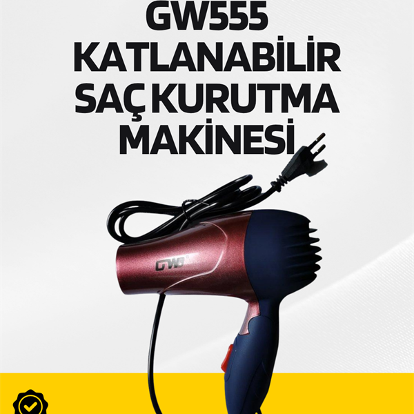 Seyahat Tipi Saç Kurutma Makinesi | 1500W Yüksek Performans, Katlanabilir ve Hafif Tasarım