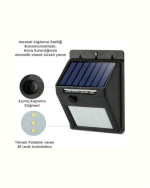 Solar Enerjili 20 LED Duvar Lambası | Hareket Sensörlü, Su Geçirmez, Kablo Gerektirmez - Görsel 5