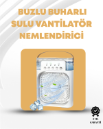 Taşınabilir 3&apos;ü 1 Arada Mini Fan | Nemlendirici + Soğutucu + Gece Lambası
