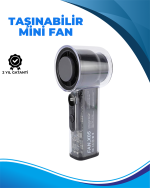 Taşınabilir El Fanı | 100 Seviyeli Rüzgar Hızı Ayarı | Sessiz Çalışma | Dijital Ekranlı