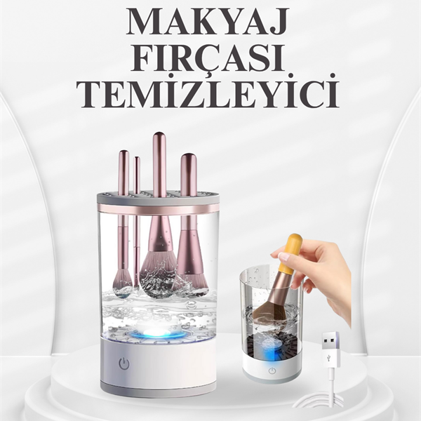 Taşınabilir, Sessiz ve Güçlü Makyaj Fırçası Temizleme Makinesi