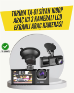 Torima TA-01 3 Kameralı 1080P Araç Kamerası Siyah