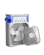 Taşınabilir 3&apos;ü 1 Arada Mini Fan | Nemlendirici + Soğutucu + Gece Lambası - Görsel 3