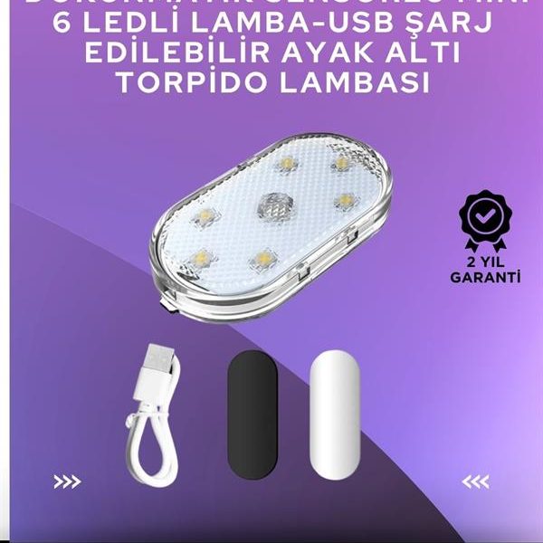 USB Şarjlı, 3 Saat Kesintisiz Çalışan Araba Atmosfer Işıkları