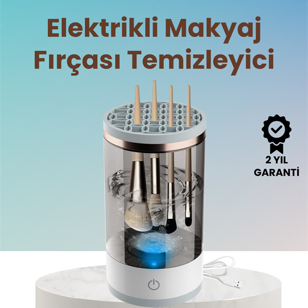 USB Şarjlı Derin Temizlik Makyaj Fırçası Yıkama Makinesi