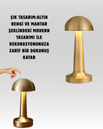 USB Şarjlı Dokunmatik LED Masa Lambası – 3 Renk Modu & Dimmer - Görsel 3