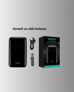 USB Şarjlı Traş Makinesi – Piston + Ağ Başlık, 600 mAh Batarya - Görsel 2