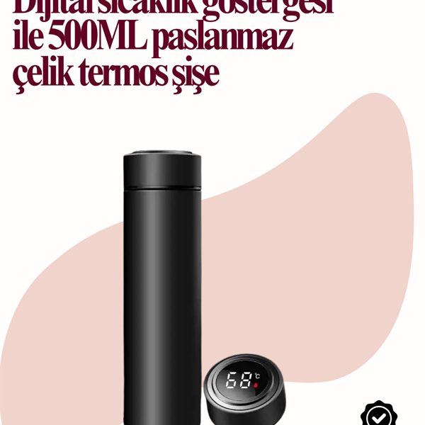 Uzun Süre Isı Koruma Sağlayan Dijital Göstergeli Termos
