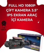WiFi Bağlantılı 3 İnç Araç Kamerası – Yüksek Çözünürlüklü Ön ve İç Kamera