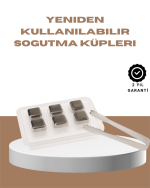 Yeniden Kullanılabilir 304 Çelik Metal Buz Küpleri 4&apos;lü Set