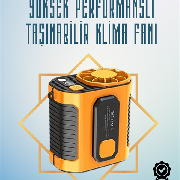Yüksek Hızlı Mini Klima Fan – 11 m/s Rüzgar Gücü, 100 Hız Ayarı