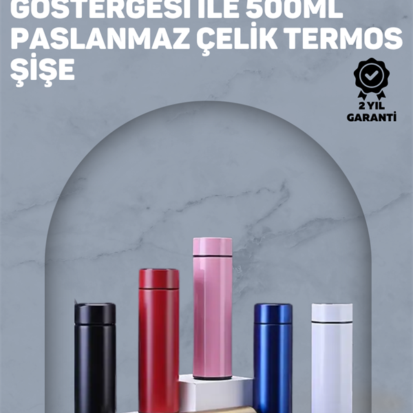 Yüksek Isı Korumasına Sahip Taşınabilir Çelik Termos