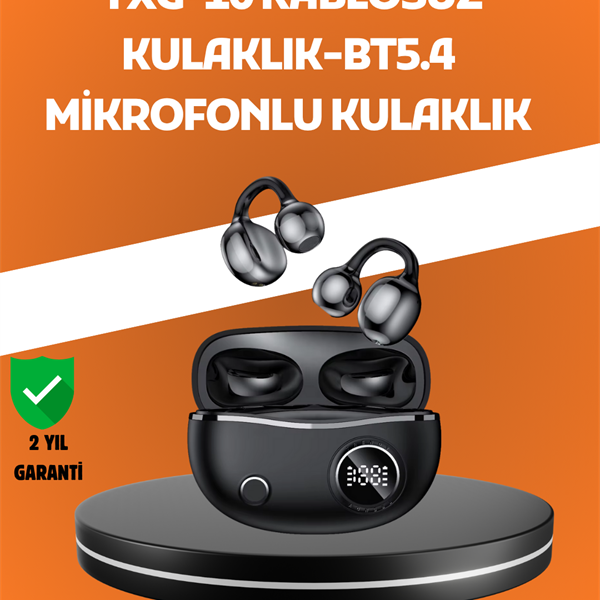 YXG10 Açık Kulak Bluetooth Kulaklık – Klipsli, Güvenli Spor Tasarım, 30 Saat Pil