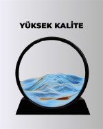 Zihin Açıcı Kum Manzarası – 3D Dinamik Kum Tablosu, Dekoratif, Dönüştükçe Yenilenen Sakinleştirici Sanat Eseri - Görsel 3