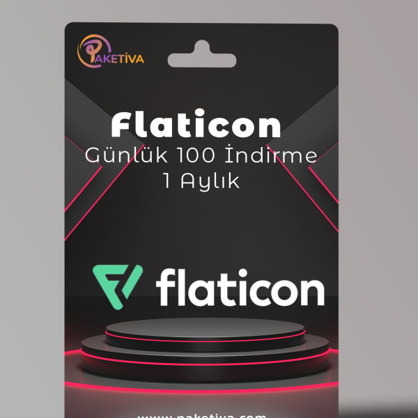 Flaticon - 1 Aylık (Günlük 100 İndirme)