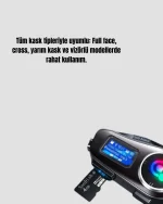 Paketiva Q58 Ekranlı Motosiklet İnterkom Cihazı (Su Geçirmez) - Görsel 3